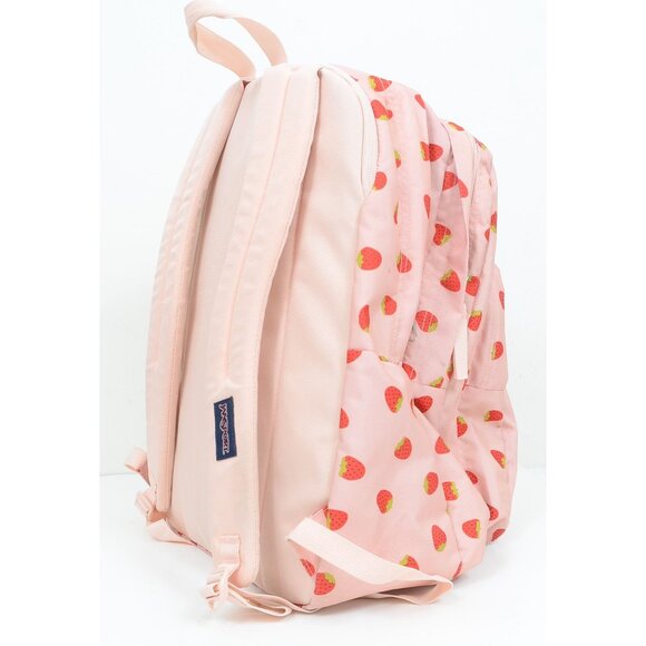 JanSport Strawberry Shower Big Student 17.5" Backpack School Bag Daypack - Picture 7 of 12
